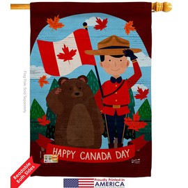 Oh Canada Day Garden House Flags Kit Regional Canadian Territories Region Country Particular Area Small Decorative Gift Yard Banner Double-Sided Made In USA 28 X 40