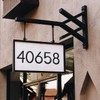 House Numbers, 5" Floating Stainless Steel Address House Number Sign,