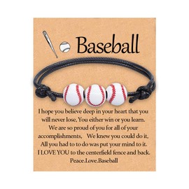 Birthday Gifts for Daughter Son Baseball Bracelet Gift for Coach Sports Bracelet for Friend Graduation Gifts for Brother Sister Party Favors for Baseball Lover Inspirational Gift for Baseball Player