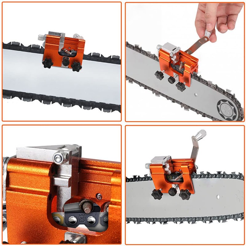 Chainsaw Chain Sharpening Jig, Manual Chainsaw Sharpener Kit, Portable Chainsaw
