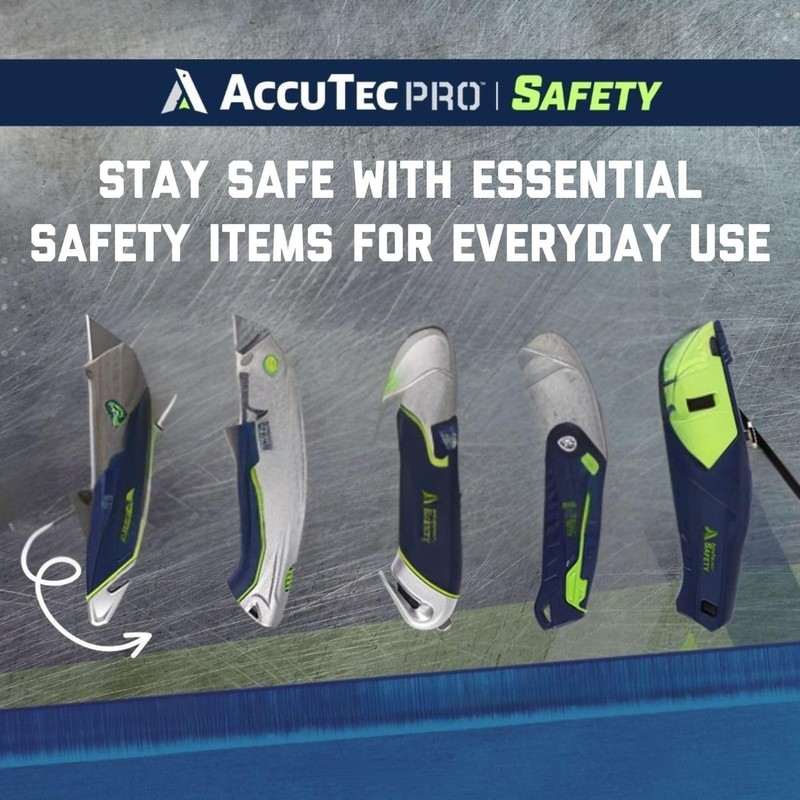 AccuTec Pro Safety A4 Auto Retract Hook Split Knife -
