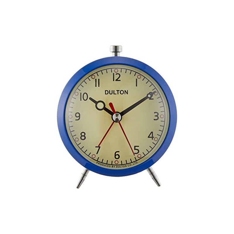Dulton Alarm Clock, Blue, No Ticking, Cute, Analog Alarm Clock,