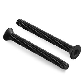 BNUOK 100PCS Trailer Deck Screws Self Tapping 2-1/2, 1/4-20 Torx Thread Wood to Metal Self Tapping Screws, T30 Star Drive FloorBorad Thread Cutting Trailer Screws, 6-Lobe Point, Type F