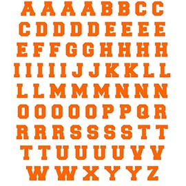 Sports Helmet Letters Only 1/2" by Chalkallaboutit® Baseball, Hockey, Football and Lacrosse (Orange)