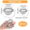 2 Pcs Stainless Steel Mesh Tea Balls, 4.5cm & 5.5cm