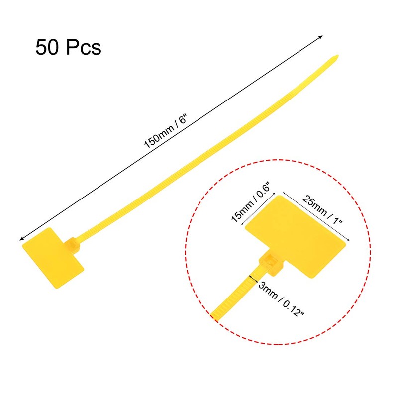 uxcell Cable Zip Ties 6 Inch Label Tag Mark Self-Locking