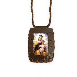 Our Lady Mt Carmel & Virgin Guadalupe Brown Scapular Virgen Carmen Escapulario