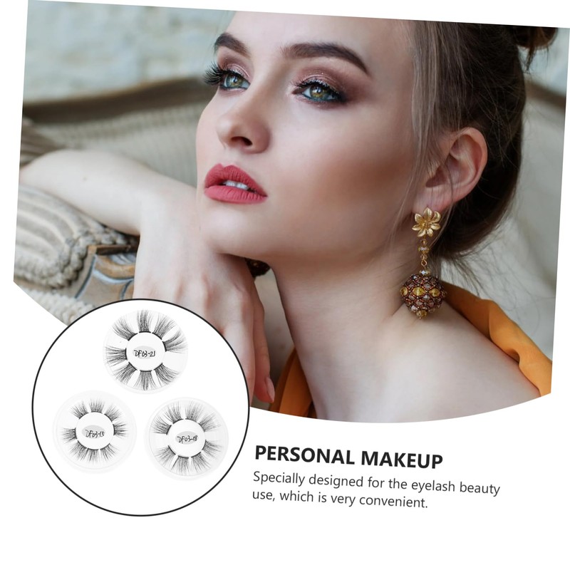 Baluue Realistic Makeup Eyelashes for Women 3 Boxes of Dense