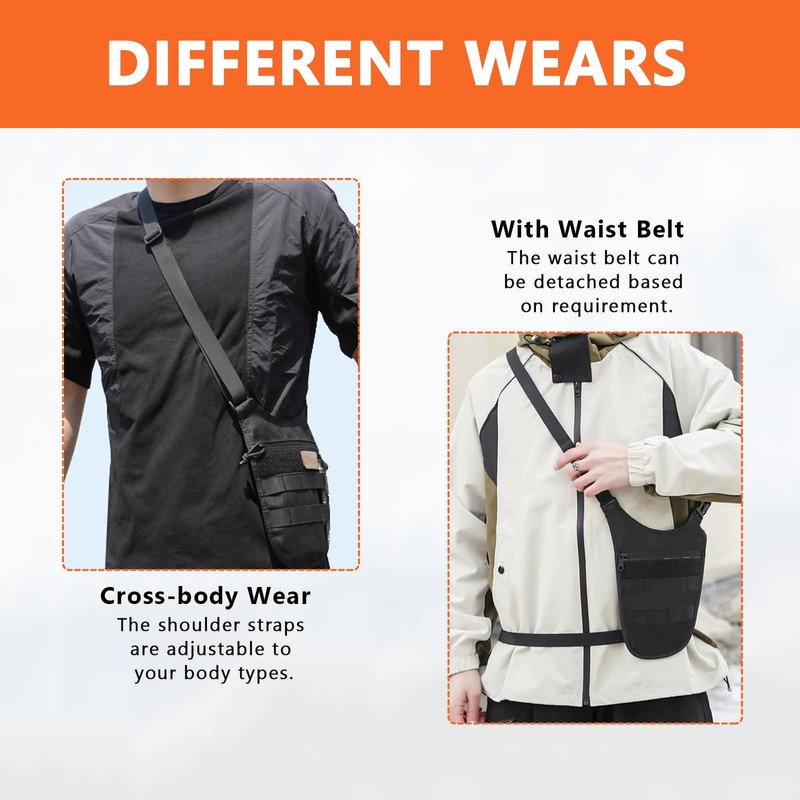 Invisible Underarm Pouch Single-Shoulder Anti Theft Crossbody Bag, Ultra Thin