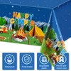 3 Pieces Camping Tablecloth Camping Party Table Cover Adventure Tablecloth