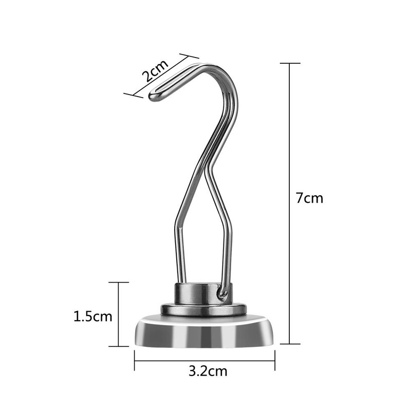 Cosego Super Strong Magnetic Hooks, Stainless Steel Rust Proof Head,