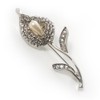 Avalaya Clear Crystal Calla Lily Brooch