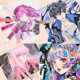 HysmmxHer Creative Paint-like Brush Tip Acrylic Markers, Assorted Colors, 9 Count, Perfect for Art and Craft Supplies, Ideal for Canvas, Wood, Stone, and DIY Crafts (Sea Salt Blue Series)