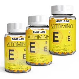 Vitamina E | 3x2 | 60 cápsulas c/u | Suplemento Alimenticio |BDM-LAB