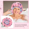 Premium Double Layer Waterproof Shower Cap Set (Pack of 4)