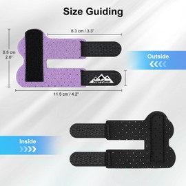 supregear Finger Splints, 2-Pack Universal Finger Straightening Brace Finger Support Broken and Trigger Finger Splints for Middle, Index, Ring, Pinky Fingers, Light Purple