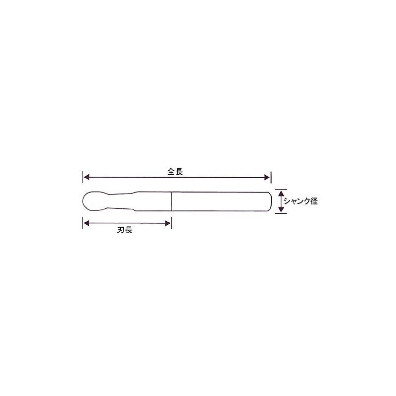 PROCHI PRV-R125M2 Carbide Ball End Mill R1.25 V Series