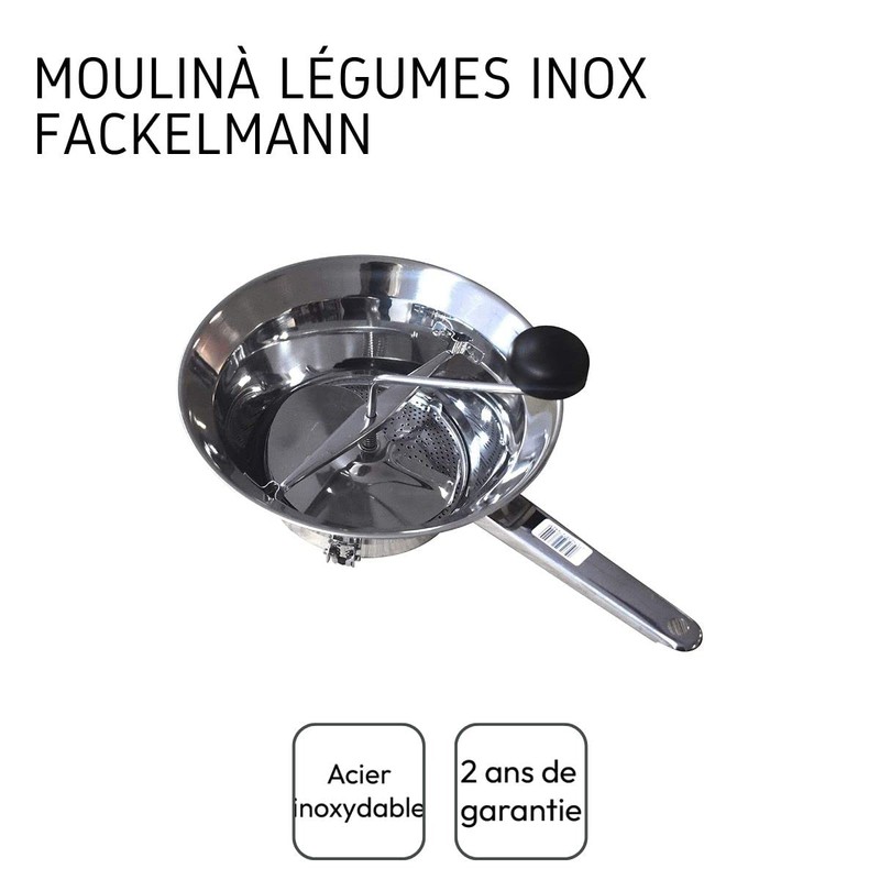 FACKELMANN 2764250 Food Grinder, Stainless Steel, Grey, 37 x 23.5