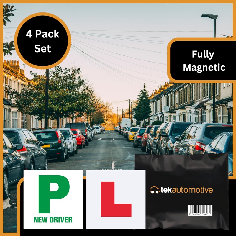 Tek Automotive Magnetic L and P Plates - 4 Pack