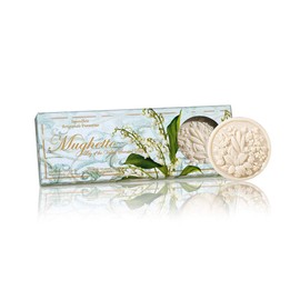Lily of the Valley Soap, Round, 125 g Each, Handmade Italian Soap from Fiorentino