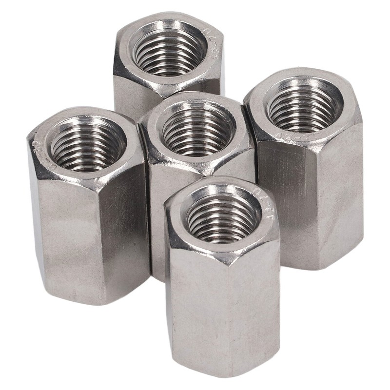 5Pcs Hex Coupling Nut Set Connector 304 Stainless Steel Industrial