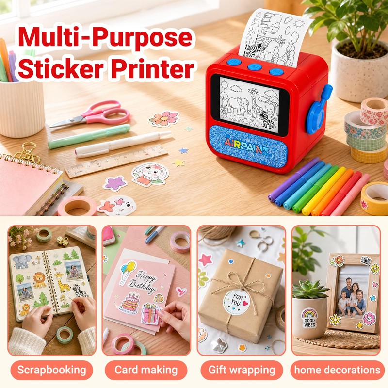 FamilyKit AI Voice Sticker Printer - Smart Thermal Sticker Maker