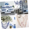LABRIMP Wall Hanging Nautical Fishing Net Decoration for Luau Party