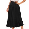 DRESSTELLS Pleated Midi Skirts for Women, Aline Long High Elastic