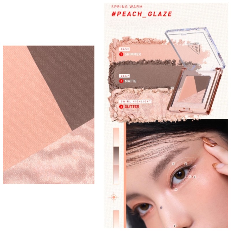 3CE Color Grid Eyeshadow 3.3g, Shade:Flame Flicker