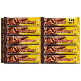 Elite Classic Pesek Zman Chocolate Bars, 15 Bars | Crispy Wafer & Hazelnut Cream, Milk Chocolate Coated, Product of Israel