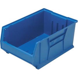 Hudson Exchange 24x17x11" (300 lb. Capacity) Jumbo Plastic Stackable Storage Bin and Hanging Container (Blue, 1 Pack)
