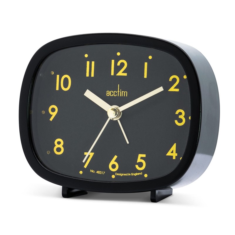 Acctim 15905 Hilda beep alarm clock in Cloverfield (Black)