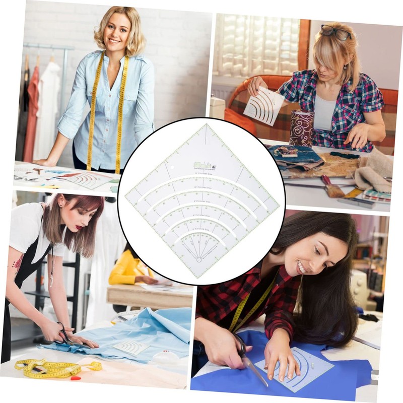 LIFKOME Multifunctional Transparent Acrylic Sewing Ruler Quilting Cutter with Measurement