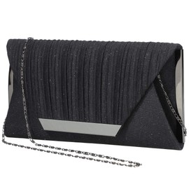 LIGUL Evening Bags Women, Gold Donna Clutch, Borsa Donna Elegant, Silver Evening Bag for Women, Shining Evening Handbag for Women Donna (S, Black), black, Elegant