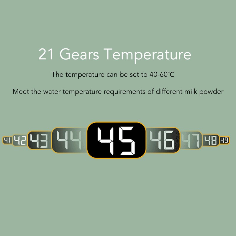 Portable Bottle Warmer Digital Display 21 Gears Temp Adjustable Rechargeable