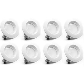 Bioluz LED 6" 8 Pack Brightest Retrofit Ceiling Light Fixture | 120W Replacement Dimmable LED Recessed Lighting, 2700K Warm White Ceiling Lights, 1200 Lumen Recessed Light Fixtures & LED Light Fixture