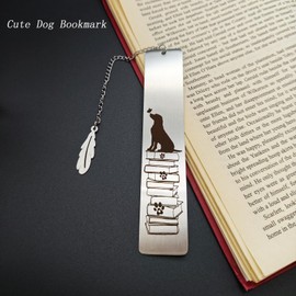 TYSISKNO Metal Dog Bookmark - Cute Book Marks Reading Gift for Book Lovers/Bookworms/Kids/Friends/Students - Durable & Anti-Rust Book Accessories, Dog Lovers Gift (Birthday, Graduation Gifts)