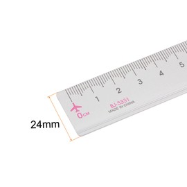 sourcing map Straight Ruler, 15 cm, Metric Aluminium Alloy Ruler, Corrugated Edge, Easy to Take Measuring Tool for Children's Study, Classroom, Office, Persian, Pink