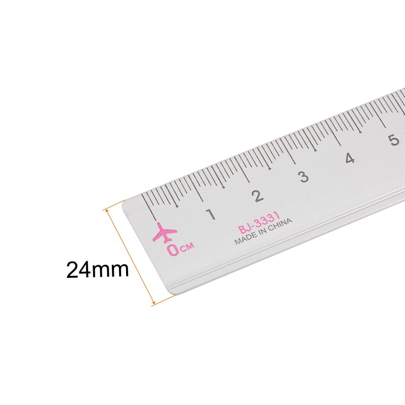 sourcing map Straight Ruler, 15 cm, Metric Aluminium Alloy Ruler,