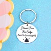 Funny Don't Do Stupid Sh t Keychain Kids Girls Christmas