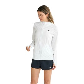 Roxy Historical Logo Hoody Women's Rash Guard, white, M