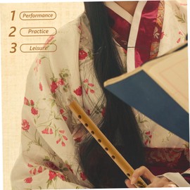 WHAMVOX 6hole Bamboo Vertical Flute Woodwind Instrument for Beginners Lightweight and Portable Clarinet for Practice and Performance for Students and Music Enthusiasts