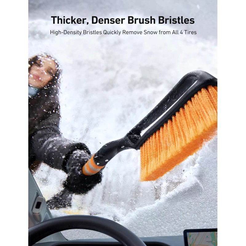 AstroAI 27" Snow Brush and Ice Scrapers for Car Windshield,Det
