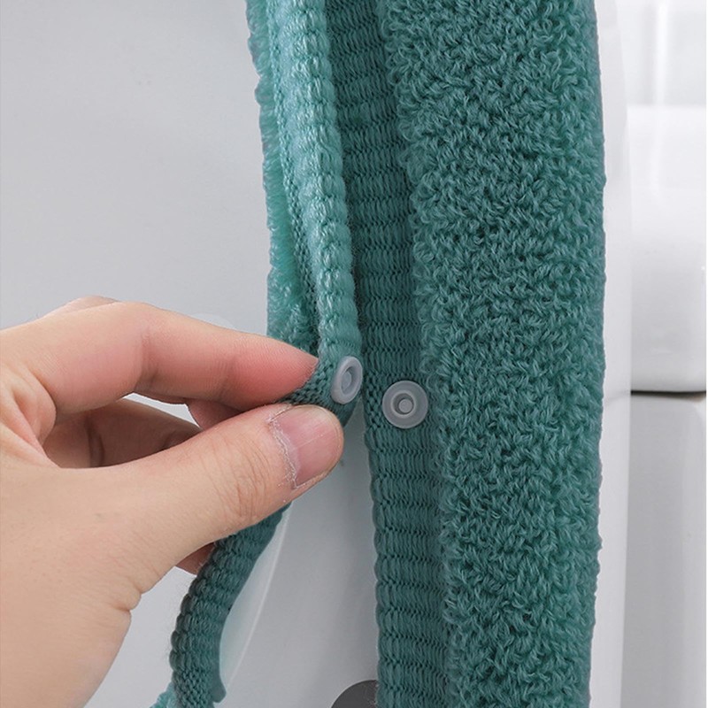 AYNKH 3PCS Soft Thicker Toilet Seat Warmer with Handles, Button