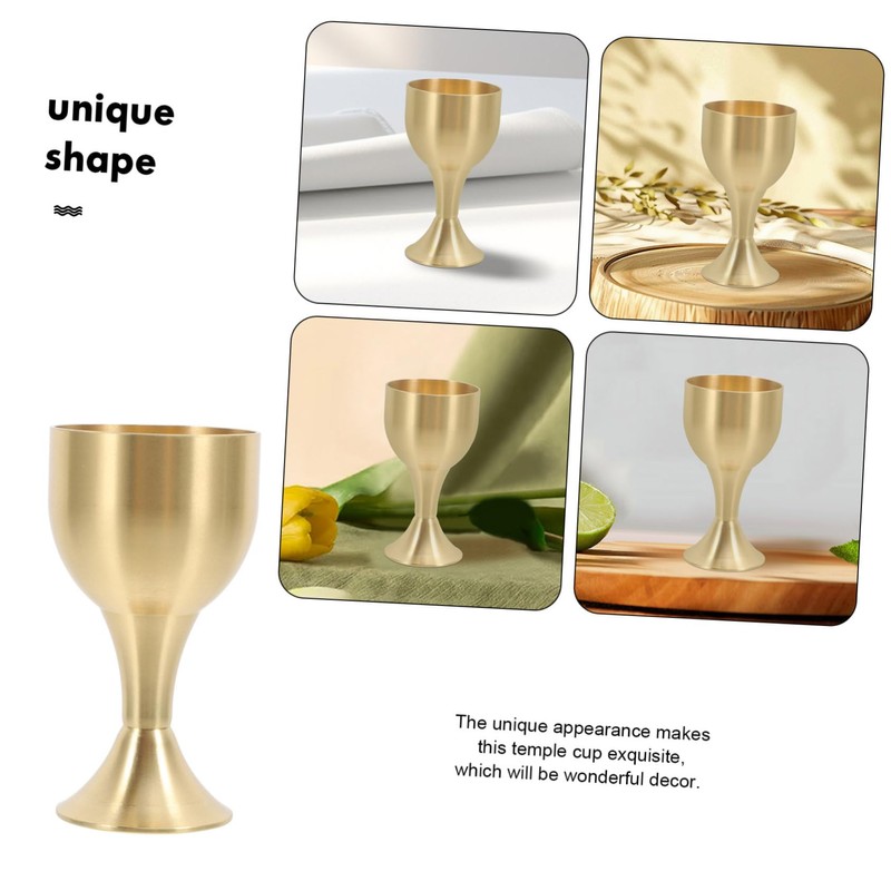 Ipetboom Cup Decorative Copper Alloy Goblet Multi Function Offering Cup