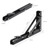 YUMORE Folding Shelf Brackets, 10 Inch Heavy Duty Collapsible Shelf