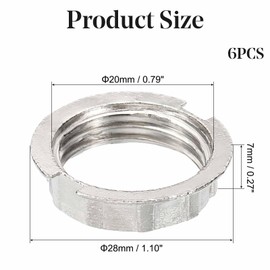 6-Pack G9 Light Socket Adapter Rings – M20 Metal Lampshade Holders with Reducer & Retainer Rings for Easy Light Fixture Installation