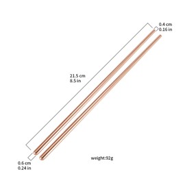 EnerMagiX Cooper Chopsticks, 99% Pure Copper Reusable Cooper Long Chopsticks Chinese for Cooking Eating, Chopstick Set (Two sets)