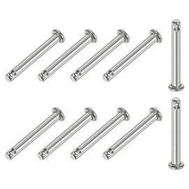 M METERXITY 10-Pack Single Hole Clevis Pins, M4 x 30mm 304 Stainless Steel Flat Head Clevis Pins for Mechanical Linkage/Fixed Parts/Ship Rigging, Link Hinge Pin Reusable