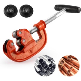 Professional Pipe Cutter Tool for 1-3" Pipes,Heavy Duty Metal Tube Cutter to Galvanized Pipe,Ironr, and PipeCopper,Metal Tube Cutter Great With 2 additional blades for Plumbers or Metalworkers